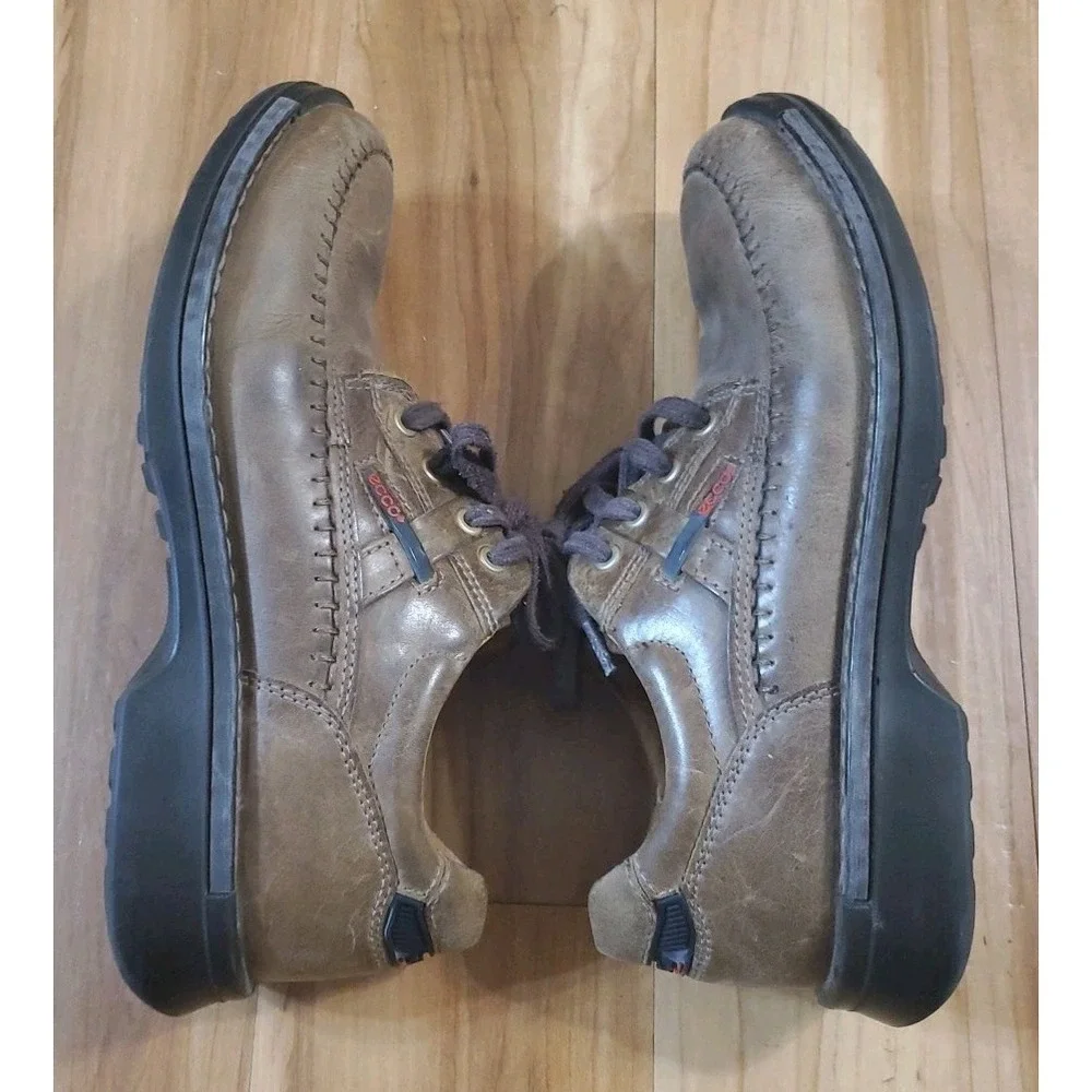 ECCO Fusion Moc Toe‎ Brown Leather Comfort Oxfords Men's EU 42 US Size 8/8.5